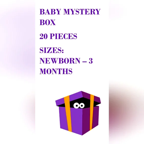 25+ Pieces Baby Boy Not So Mystery Mystery Box~ Sizes: Newborn - 3 months ~ - Picture 2 of 9